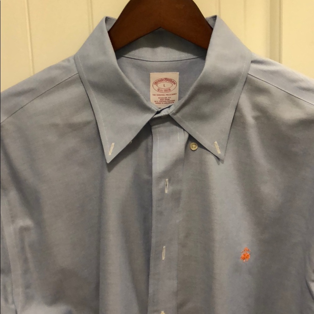 Brooks Brothers Blue Button Down Shirt - Size L
